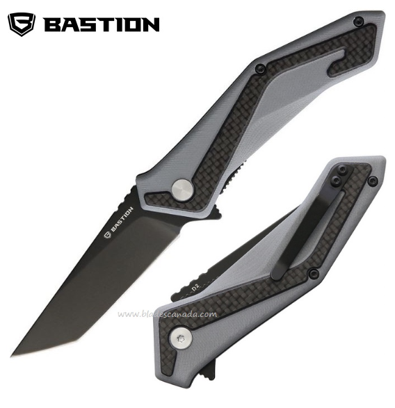 Bastion Sigma Flipper Folding Knife, D2, G10/Carbon Fiber, BSTN2421 - Click Image to Close